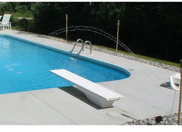Diving board and mushroom waterfall